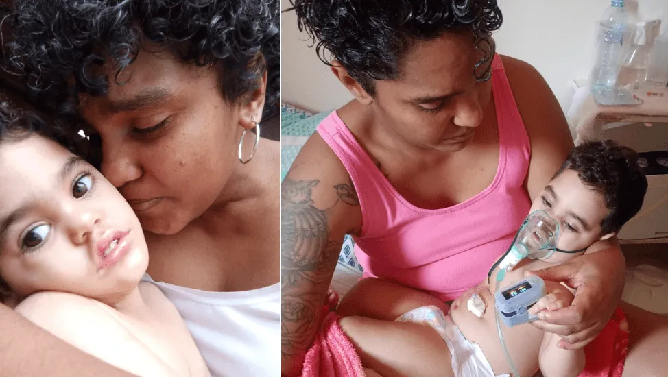 Gabriel, bebê de 2 anos e 5 meses que precisa de cuidados intensivos 24 horas por dia
